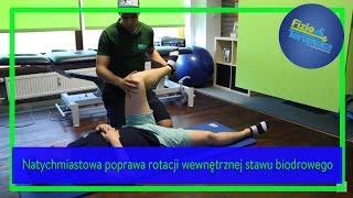 Rotacji wewnętrznej stawu biodrowego  Natychmiastowa poprawa 118 FizjoTerapia HD [upl. by Nyrek360]