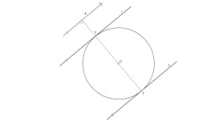 Tangent Lines to a Given Circle Parallel to a Given Direction [upl. by Aicilic]