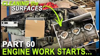 Porsche 911 996 Restoration  Cleaning the Engine Surfaces  Part 60 [upl. by Ariayek]