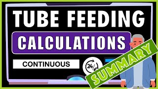 Tube Feeding Calculations SUMMARY [upl. by Attikin583]