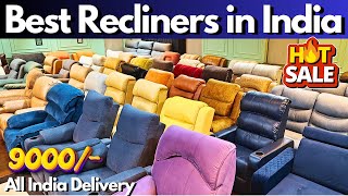 Multi features Recliners for sale in Kirti nagar furniture market in delhi Recliner sofa and chairs [upl. by Eidak]