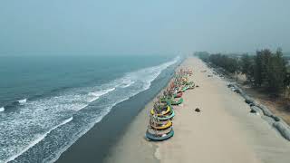 Worlds Longest Sea Beach  Coxs Bazar Aerial View [upl. by Livesay]