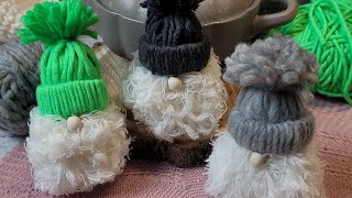 🧙‍♂️Süße Zwerge mit Wollmütze  ich zeig euch wie einfach es geht 🎅🎅 xmas christmas diy [upl. by Atul530]