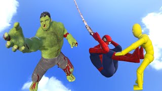 NPC Figths with Smart AI Spider Man Hulk Venom in Overgrowth [upl. by Hecker551]