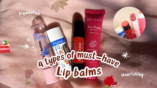 4 types of lipbalms that really work  Healing protection and pigment [upl. by Annawak]