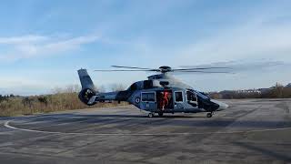 H160 from the French Navy take rescuers on board for SAR training [upl. by Revolc]