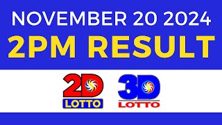 2pm Lotto Result Today November 20 2024  PCSO Swertres Ez2 [upl. by Eynobe366]