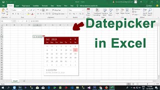 How to add datepicker in Excel 2016  Datepicker Addins [upl. by Neellok875]