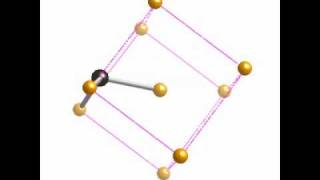 Carbon atom in tetrahedral interstice in ferrite in steel [upl. by Fronniah620]