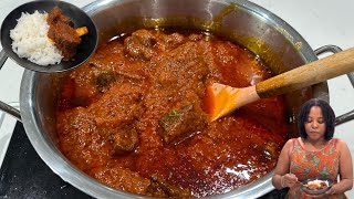 How To Make The Authentic Ghanaian Beef Stew Like A Pro In The Simplest Way [upl. by Vokaay]