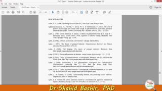 Bibliogrphy amp Appendices by DrShahid Bashir PhD [upl. by Ciprian]