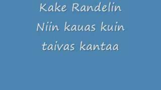 Kake Randelin  Niin kauas kuin taivas kantaa [upl. by Bates]