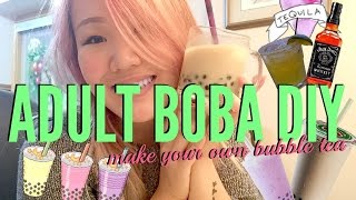 DIY ALCOHOLIC BOBA  BUBBLE TEA FOR ADULTS EASY TUTORIAL [upl. by Kale]