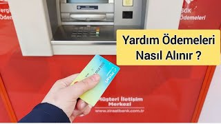 PTT Kartı Yardım Ödemesi ATMden Nasıl Çekilir👍Ptt Maaşı Zıraat ATMsi  Para Çekme Engelli Yardımı [upl. by Oek]