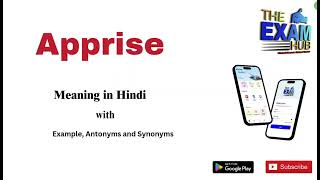 Apprise Meaning in Hindi  Apprise ka matlab kya hota hai  Synonyms Antonyms Examples  Vocab [upl. by Pinkerton791]