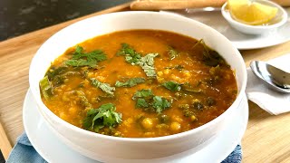 Autumn Lentils Spinach and Kale Soup  Vegan Recipe [upl. by Ahidam]