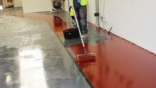 Paint a concrete floor with epoxy resin paint  Rizistal [upl. by Animas958]