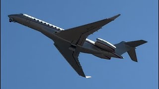 Rare VistaJet Bombardier Global 7500 9HVIG Departing Portland International Airport [upl. by Eirrol848]