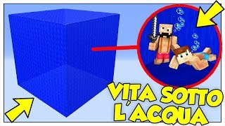 SI PUÒ SOPRAVVIVERE IN UN CUBO DI ACQUA  Minecraft ITA [upl. by Jeffers]