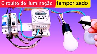 Como liga e desliga circuito de iluminação usando um Timer digital [upl. by Tutto949]