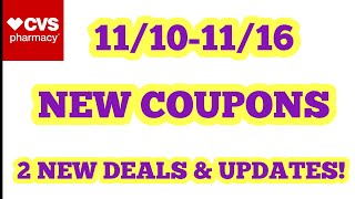 NEW COUPONS CVS NEW DEALS amp UPDATES 11101116 [upl. by Yekcir]