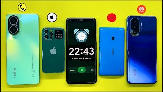 Incoming call Nokia Lumia  i19 Pro  Realme C67  Huawei  Alarm Clock Google Pixel 4XL [upl. by Ahsilrae]