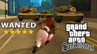 Is It Possible To Escape 6 Stars In Gta San Andreas Only Using Faggio [upl. by Llertram616]