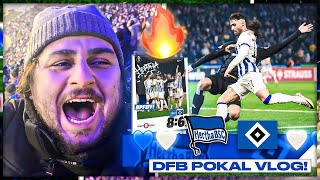 ELFMETERDRAMA🤯Hertha BSC  Hamburger SV Highlights amp Tore DFB Pokal Achtelfinale Stadionvlog [upl. by Darmit]