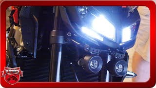 How To Install 2017 FZ09 MT09 Yamaha Fog Light Kit And Test Results [upl. by Armbruster343]