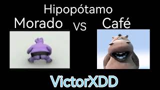 hipopótamo morado vs café [upl. by Anelrac752]