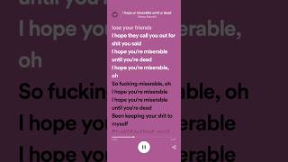 Nessa Barrett i hope ur miserable until ur dead  Lyrics [upl. by Kcire925]