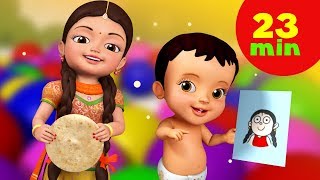 Mummy Ki Roti Gol Gol Rhyme and Much More  Hindi Rhymes for Children  Infobells [upl. by Zeena7]