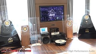 AER Loudspeakers Single driver horns Excenter BD4 Jazz bbx WINDOW transparent Lucy Subway Sub [upl. by Lashonde]