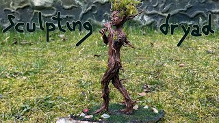 Sculpting dryad playing tin whistle [upl. by Ahtelahs]