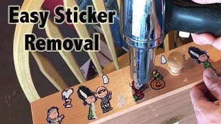 How to remove stickers  Easy and without chemicals [upl. by Sayer]