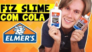 Testei COLA ELMERS  CLEAR SLIME e GLOSSY SLIME  TIO LUCAS [upl. by Uttasta756]