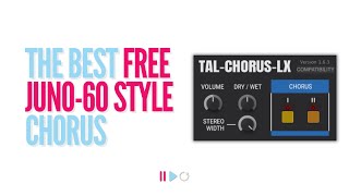 Free Vintage Chorus Plugin TALChorusLX Brings JUNO60 Warmth to Your Tracks [upl. by Bixby]