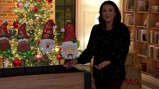 Kringle Express S2 Illuminated Metal Holiday Character Pathway Stakes on QVC [upl. by Godliman]