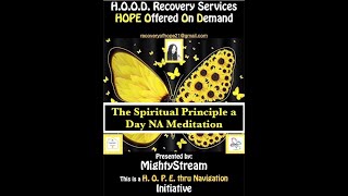 August 5th Spiritual Principle a Day NA Meditation wMightyStreamCredits NA World Services Inc [upl. by Ryan]