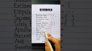 symbols douknow english joytostudy [upl. by Josephina]