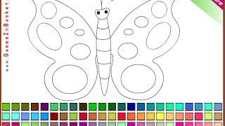 Free Butterfly Coloring Pages For Girls  Butterfly Coloring Pages [upl. by Tapes]