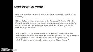 CDA Writing Competency Standard 1 [upl. by Tracie170]