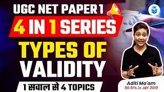 UGC NET December 2023  Paper 1 Research Aptitude by Aditi Mam  Types of Validity  JRFAdda [upl. by Adirf]