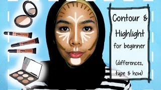 Contour Shading amp Highlight for Beginner Perbedaan Cream amp Powder Membuat Tirus Bahasa Indonesia [upl. by Bunde]