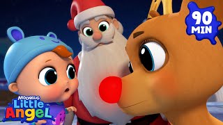 Holiday Fun with Jingle Bells 🎅 Little Angel Nursery Rhymes amp Kids Songs [upl. by Aysa]