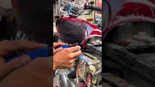 Honda 125  2024 model  modification 🔥 bike Tanki lamination new design  Nadeem decoration Vlog [upl. by Aleck]