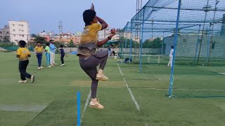 LEFT Arm SPIN BOWLING ACTION  U16 PLAYER SPIN BOWLING SLoMo [upl. by Ahdar]