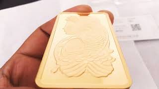 Pamp Suisse Lady Fortuna 5 oz Gold Bar In Assay Purity 9999 1555g [upl. by Lozar]