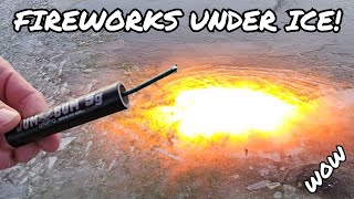 VUURWERK AFSTEKEN OP EN ONDER IJS [upl. by Gotcher]