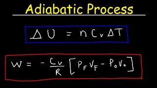 Adiabatic Process  Work Heat amp Internal Energy Gamma Ratio Thermodynamics amp Physics [upl. by Noevart]